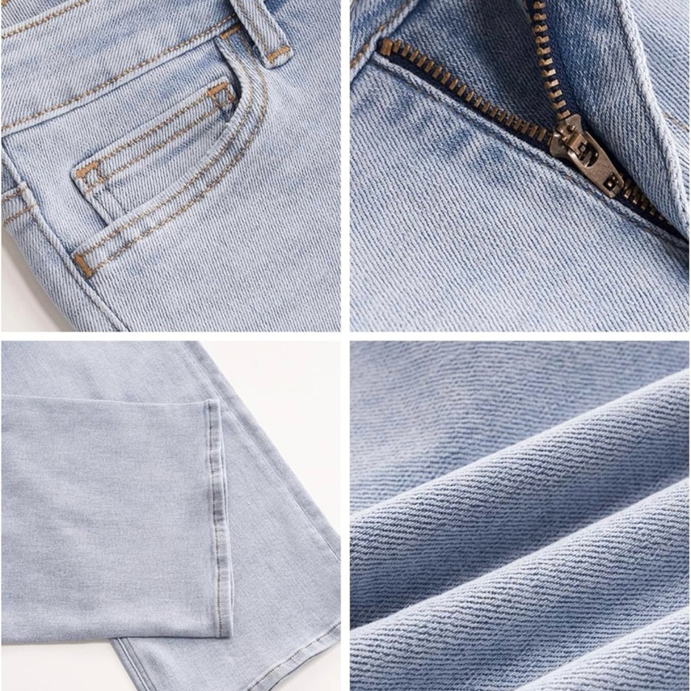 NWOT Medium Blue Wide Leg Jeans with Classic Denim Style - Picture 5 of 6